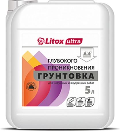 Грунтовка Litox Ultra, глубокого проникновения, 5л купить в СОМ