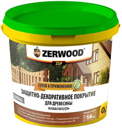 Антисептик Zerwood ZDP Аквалазурь, махагон, 0.9 кг купить в СОМ