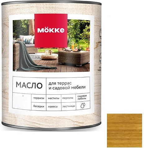 Масло Mokke, для террас, тик, 0.75 л купить в СОМ