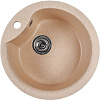 Мойка каменная Mixline ML-GMS101 Стандарт, d480 х190 мм, врезная, бежевый купить в СОМ