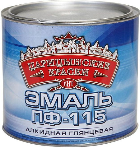 Эмаль ПФ-115 Царицынские краски, черный, 1.9 кг купить в СОМ