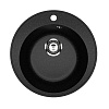 Мойка каменная Mixline ML-GMU01, d475 х170 мм, врезная, черный купить в СОМ