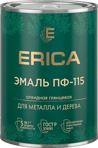 Эмаль ПФ-115 Erica, голубая, 0,8 кг купить в СОМ