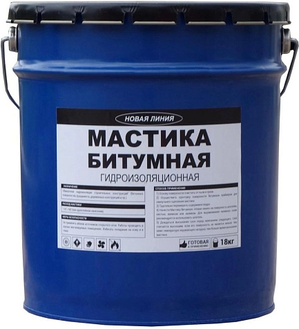 Мастика битумная Новая Линия, 18кг купить в СОМ