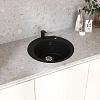 Мойка каменная Mixline ML-GMU01, d475 х170 мм, врезная, черный купить в СОМ