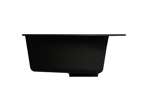 Мойка каменная Mixline ML-GMU01, d475 х170 мм, врезная, черный купить в СОМ