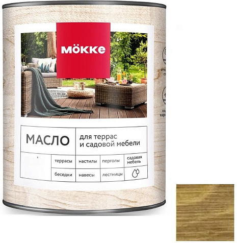 Масло Mokke, для террас, лесной орех, 0.75 л купить в СОМ