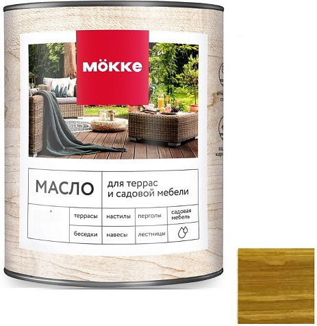 Масло Mokke, для террас, дуб, 0.75 л купить в СОМ