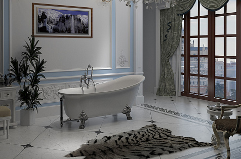 Ванна акриловая Azario Cardiff, 1700 x760 x800 мм, свободностоящая купить в СОМ