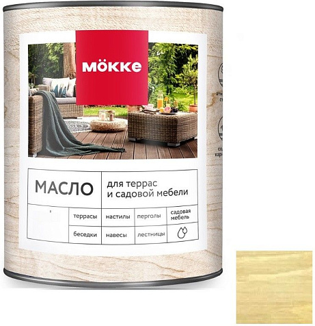 Масло Mokke, для террас, бесцветный, 0.75 л купить в СОМ