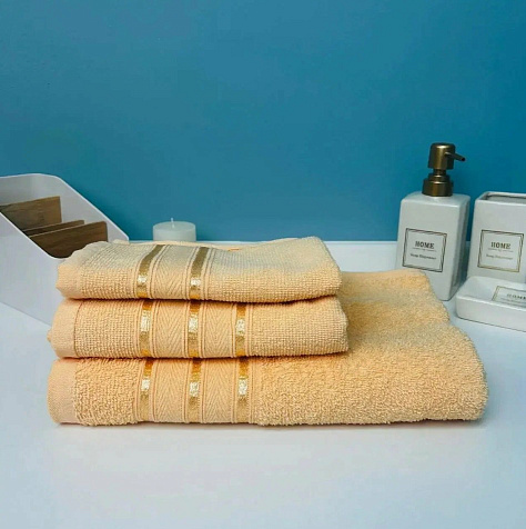 Полотенце Comfort 50х80см махровое крем-брюле 300гр/м2 купить в СОМ